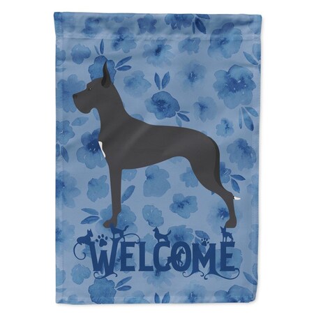 Carolines Treasures 28 x 0.01 x 40 in. Great Dane Welcome Flag Canvas House Size CK6202CHF